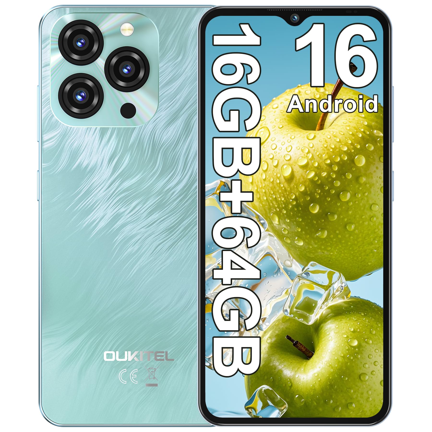 OUKITEL C3 Telefono Movil 2025-16GB(4+12) + 64GB/1TB Telefonos